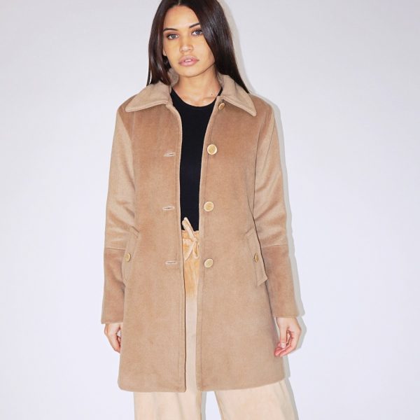 Cappotto beige 100% lana vergine